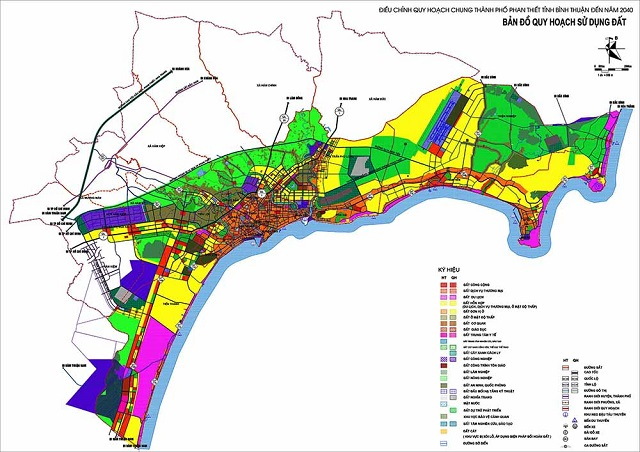 Bản đồ quy hoạch sử dụng đất thành phố Phan Thiết đến năm 2040