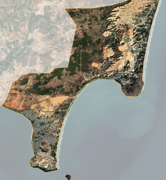 Hình ảnh Mũi Né Phan Thiết nhìn từ vệ tinh
