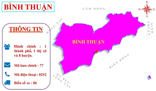 Tỉnh Bình Thuận có vị trí địa lý thuận lợi cho phát triển kinh tế và du lịch